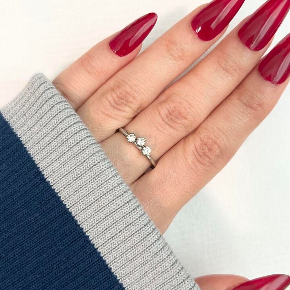 Vintage Inspired Luxury Silver Tone Ring